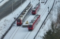 Trains being tested on tracks