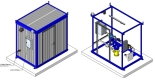 Diagram of a bulk fill station showing the inside and outside components