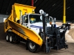 A City of Ottawa snowplow parked in a salt dome / Un chasse-neige de la ville d'Ottawa garé dans un dôme de sel