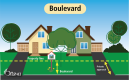 Figure 2 is an example of the City-owned boulevard abutting residential property.