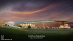 Rendering of exterior of the new Events Centre at Lansdowne Park