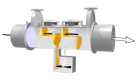 Reduced Pressure Principle Assembly showing two internally loaded check valves.