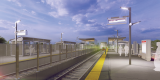 Artistic representation of the Bowesville station design