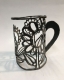 mug with flower design
