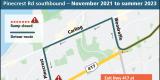 Map: Detour for Highway 417 westbound off-ramp closure, south