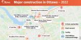 Map of major construction projects in Ottawa in 2022