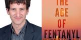 Photo of author Brodie Ramin with the cover of his book, The Age of Fentanyl.