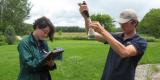 City staff measuring water alkalinity using a field titration kit