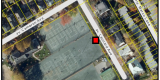 This is an image of a map showing the location of the pumping station opposite 115 Leonard Avenue.