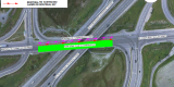 Map depicting lane closure on Montreal Road eastbound at the OR174 interchange