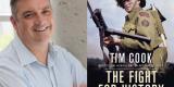 Photo of author Tim Cook with the cover of his cook, The Fight for History: 75 Years of Forgetting, Remembering, and Remaking Canada`s Second World War 