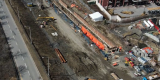 Crews excavate for the future Walkley Station.