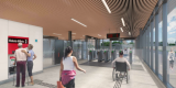 Artistic representation of the Lincoln fields station design