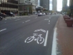 New sharrow installed on Lyon Street.